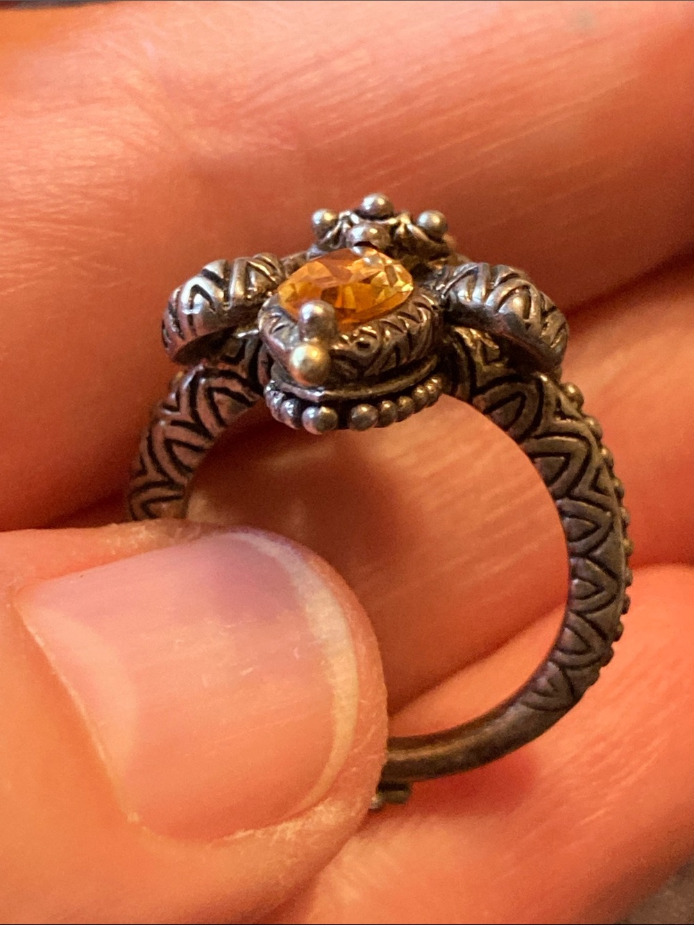 Barbara Bixby 18K + Sterling Silver Ring Sz 6 - Picture 7 of 7